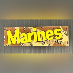 Marine Corps Vintage Camouflage Sticker 1980s US Marines Bumper Sticker USMC